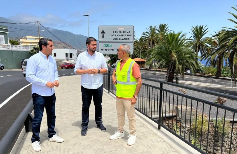 El Cabildo de La Palma concluye las obras de mejora de seguridad vial de San Antonio
