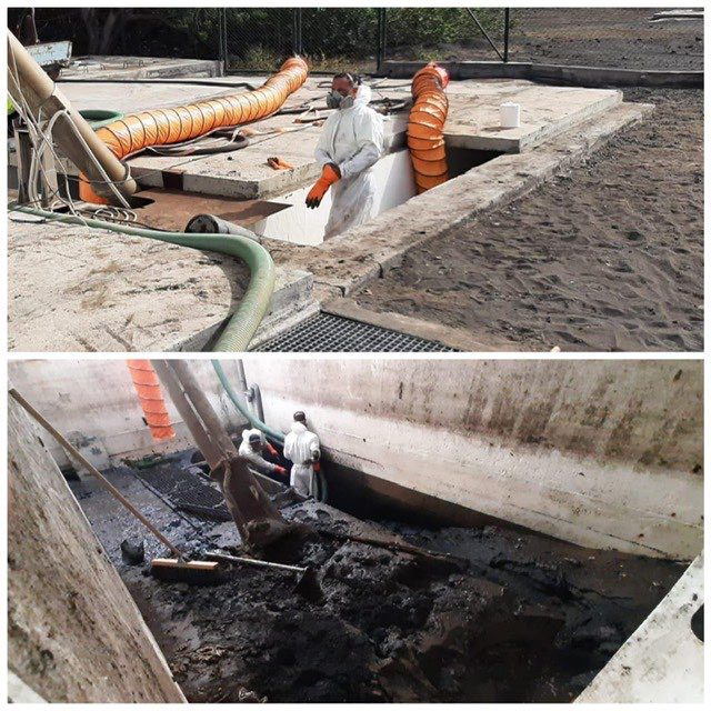 El Ayuntamiento de Los Llanos de Aridane continúa con las tareas de limpieza de ceniza en la zona de Puerto Naos