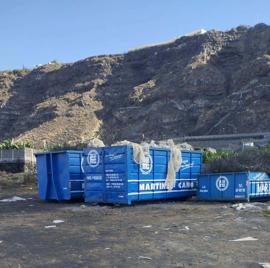 El Cabildo ha retirado y gestionado más de 207 toneladas de residuos de invernaderos afectados por la erupción volcánica