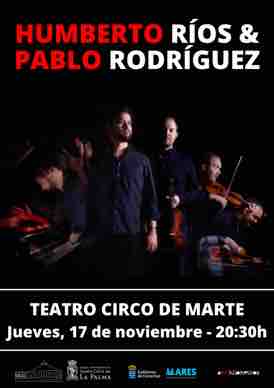 El jazz retorna al teatro Circo de Marte con el dúo Humberto Ríos y Pablo Rodríguez
