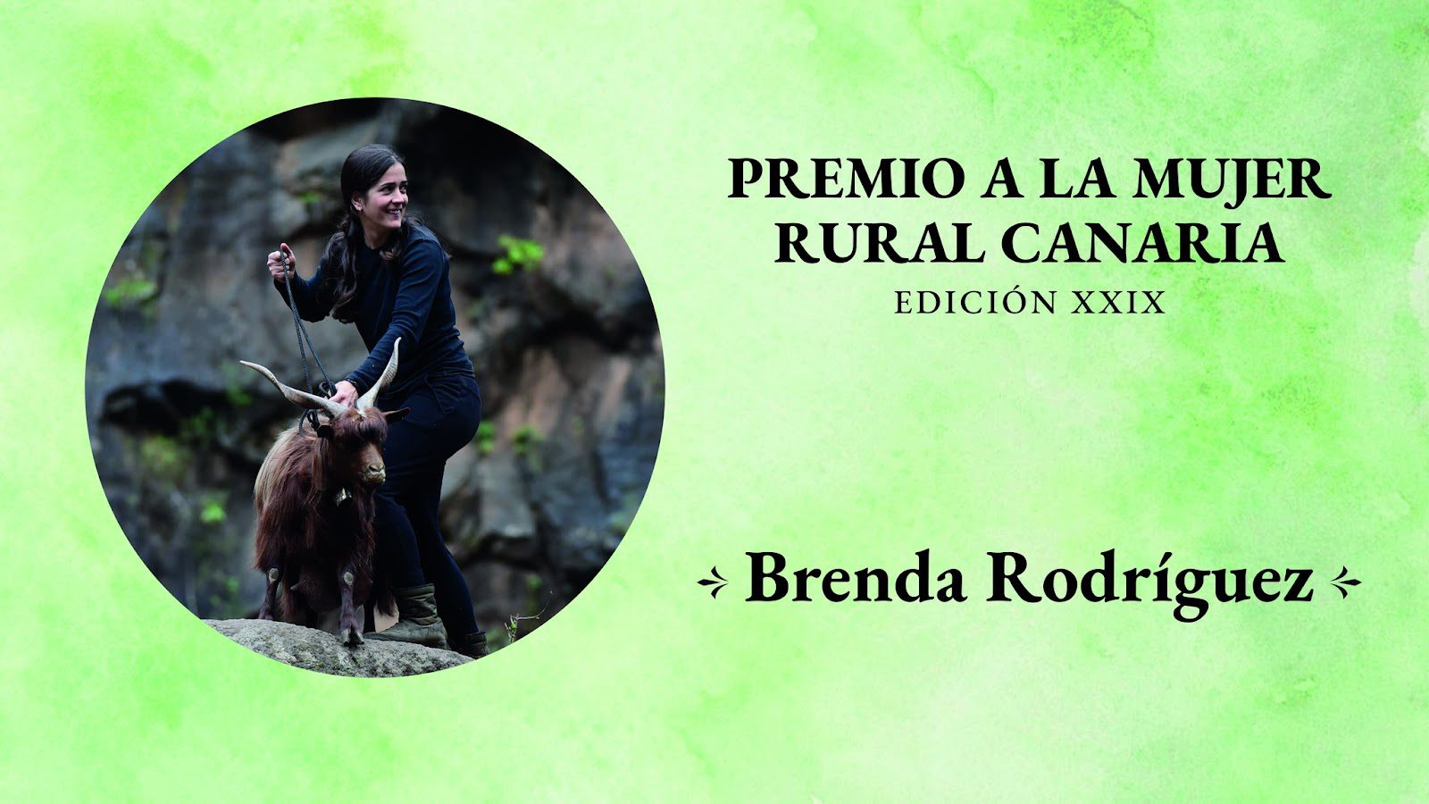 Brenda Rodríguez, ganadera de Cabras Palmeras, Premio a la Mujer Rural Canaria 2022