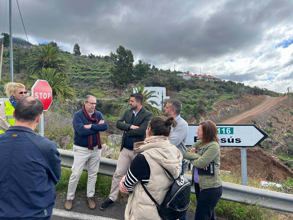 Borja Perdomo destaca que la obra de la carretera de Tijarafe es clave para mejorar las comunicaciones en el noroeste de La Palma