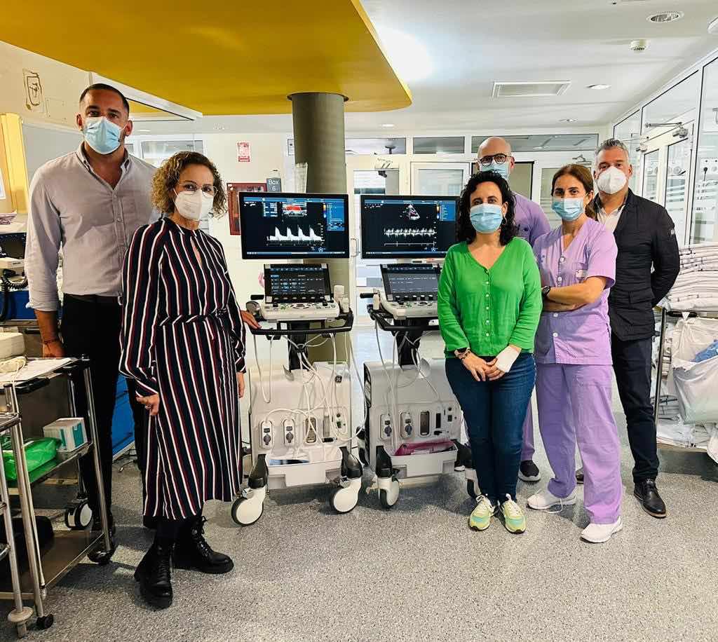 Sanidad refuerza el equipamiento tecnológico del Hospital Universitario de La Palma con once nuevos ecógrafos