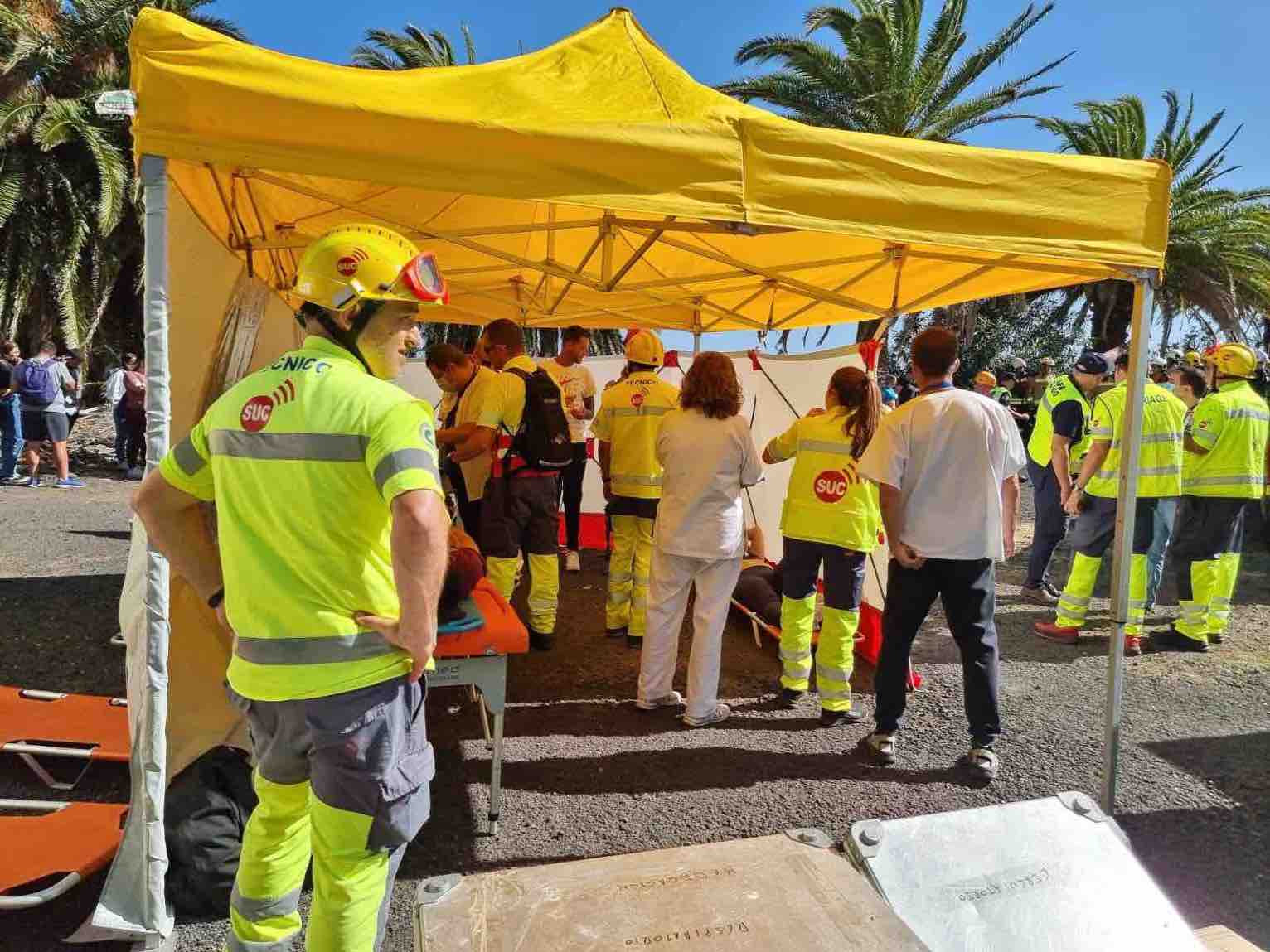 El Área de Salud de La Palma realiza un simulacro dentro del Plan de emergencia ante catástrofes externas
