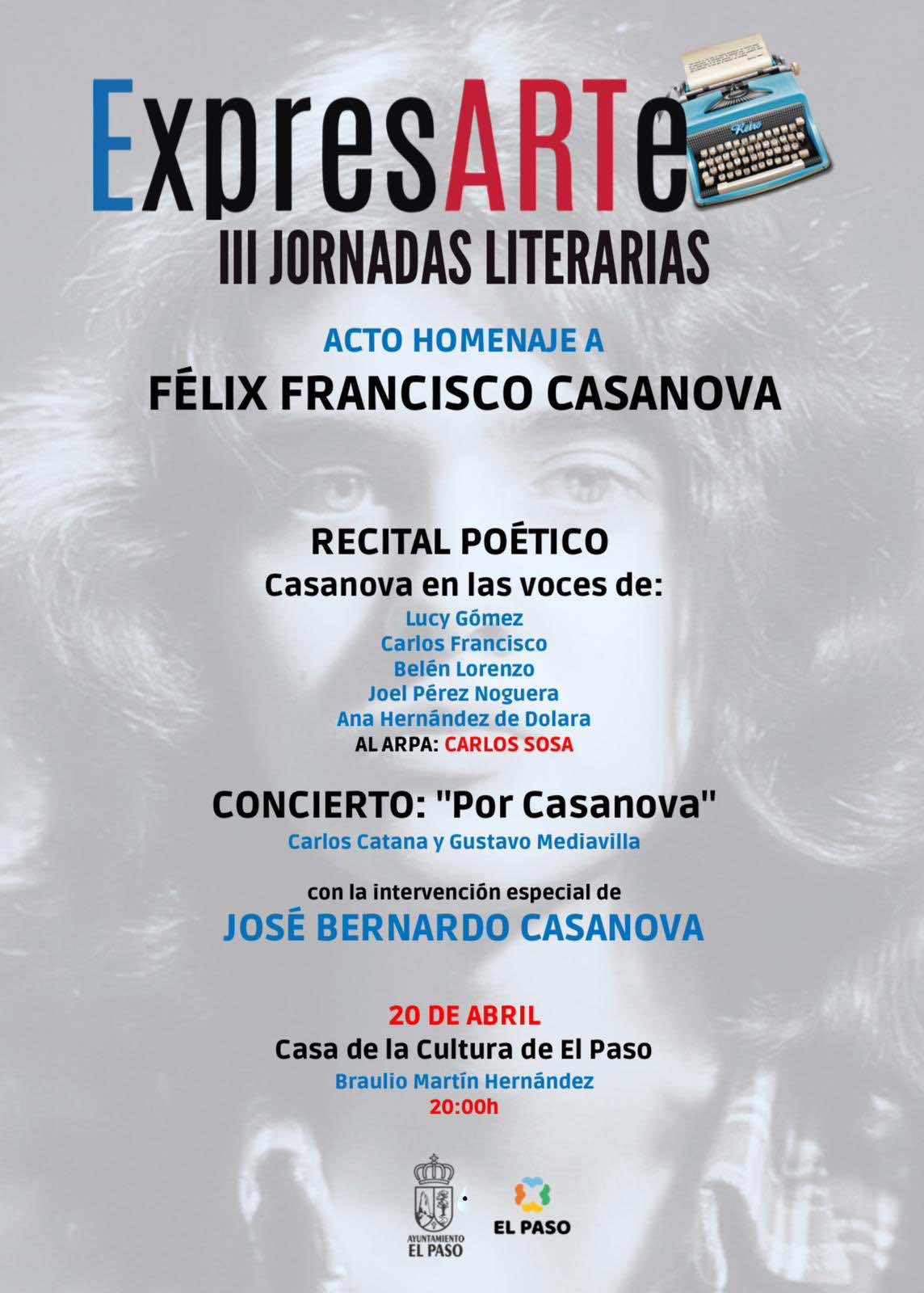 “ExpresARTe” homenajea a Félix Francisco Casanova en El Paso