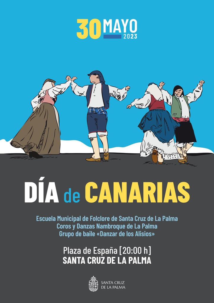 Santa Cruz de La Palma se vuelca con la música y el folclore para celebrar el Día de Canarias y despedir las Fiestas de Mayo