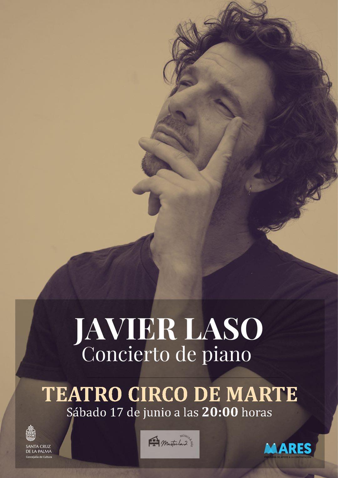 El pianista Javier Lasso ofrece este sábado un concierto en el teatro Circo de Marte 