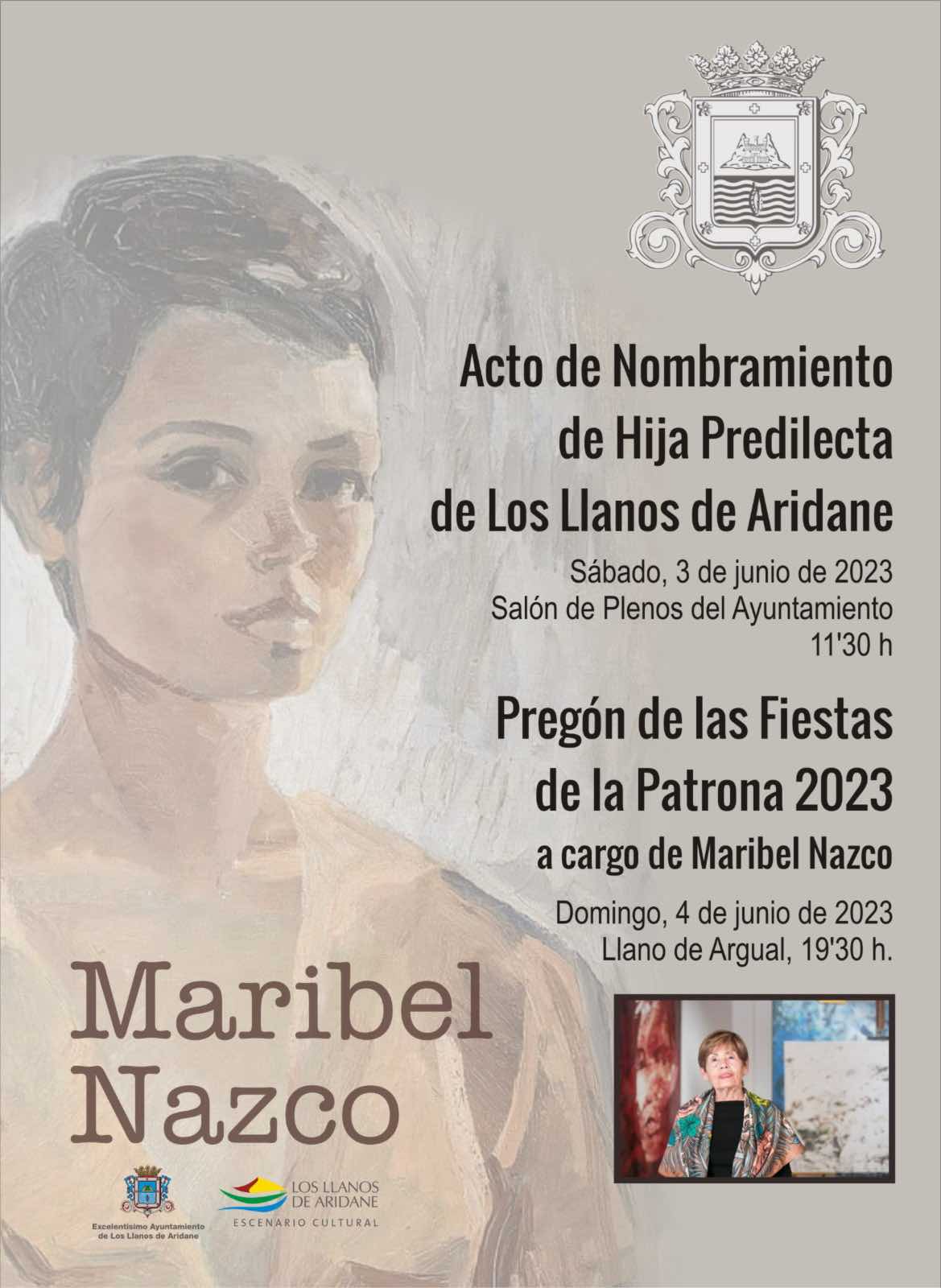Maribel Nazco será nombrada Hija Predilecta de Los Llanos de Aridane