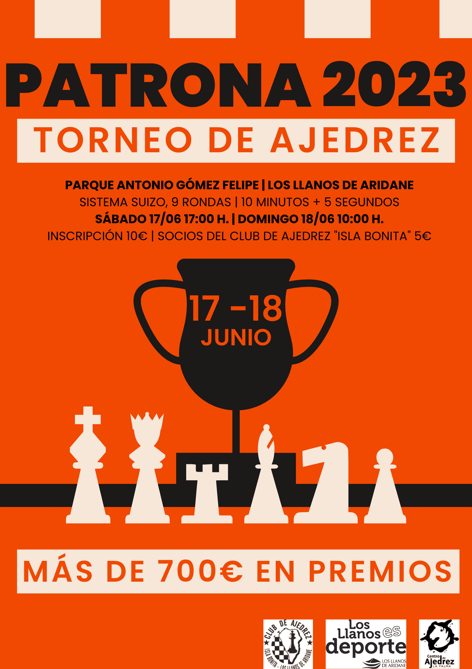 Los Llanos de Aridane acoge el Torneo de Ajedrez Patrona 2023 los días 17 y 18 de junio
