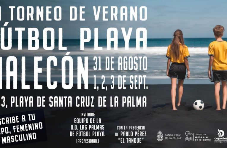 Se abren las inscripciones para participar en el III Torneo de Verano Fútbol Playa Malecón 2023 en la capital palmera 