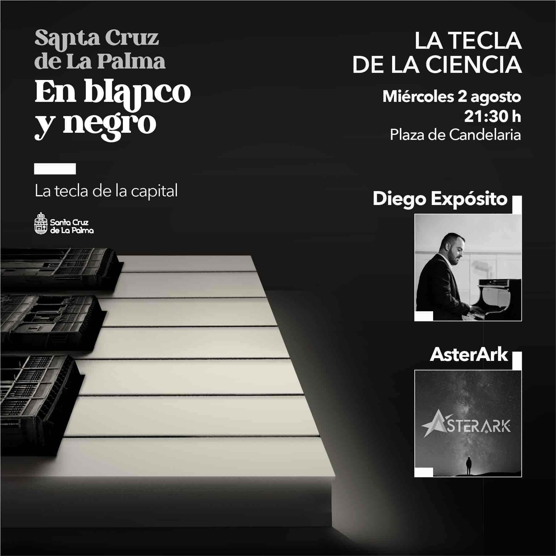 Santa Cruz de La Palma en blanco y negro, una iniciativa cultural para impregnar las plazas capitalinas con música de piano