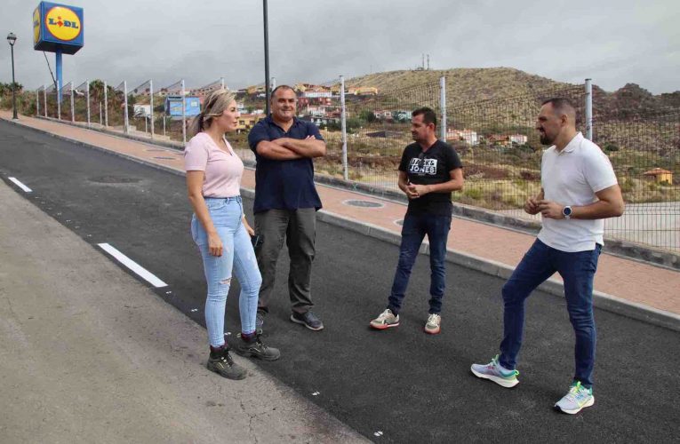 El Ayuntamiento de Breña Alta concluye los trabajos de rehabilitación de uno de los accesos al polígono comercial de La Grama