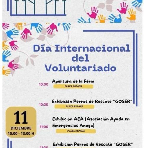 Santa Cruz de La Palma celebra este lunes el acto institucional del Día Internacional del Voluntariado