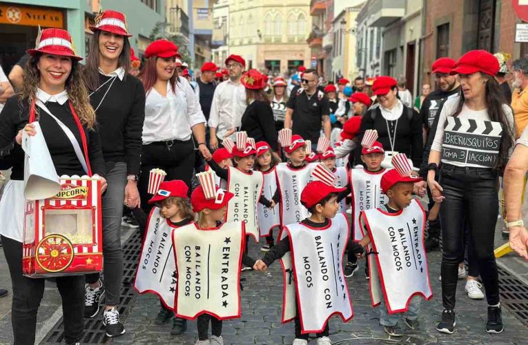1300 niñas y niños toman las calles de Santa Cruz de La Palma para anunciar el carnaval 