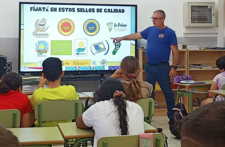 La Reserva de la Biosfera fomenta el consumo de productos locales en las escuelas rurales de La Palma