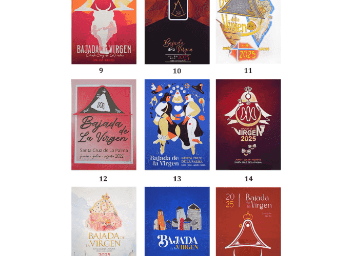 Una treintena de propuestas optan a convertirse en el cartel anunciador de la Bajada de la Virgen de las Nieves 2025 