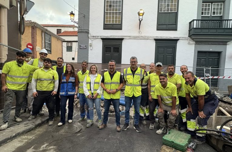 Restablecido el agua en Santa Cruz de La Palma tras las obras nocturnas en Pérez Volcán